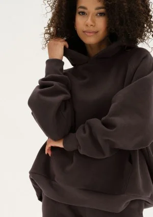 Mesh - Bluza kangurka oversize Dark Chocolate
