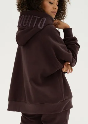 Mesh - Dark chocolate brown oversize hoodie