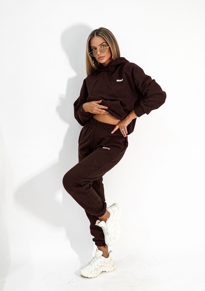 Pure - Dark chocolate brown hoodie