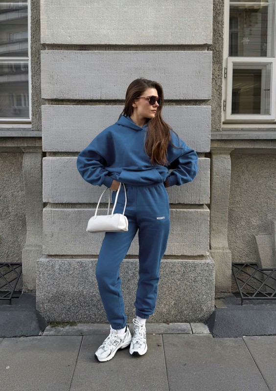 Pure - Retro blue hoodie