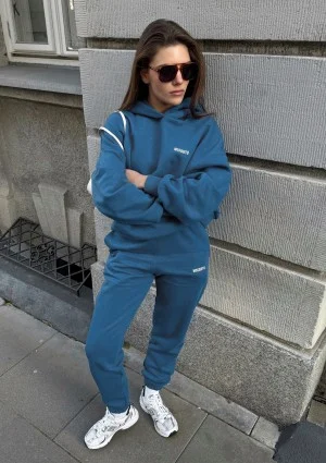 Pure - Retro blue hoodie