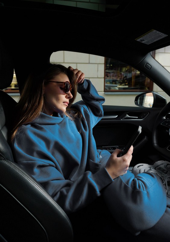 Pure - Retro blue hoodie