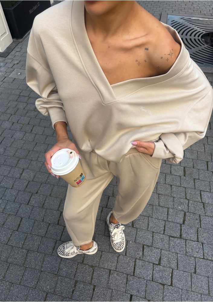 Ollie - Bluza z wiskozą Beige