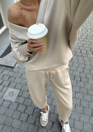 Ollie - Bluza z wiskozą Beige