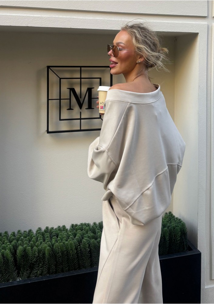 Ollie - Bluza z wiskozą Beige