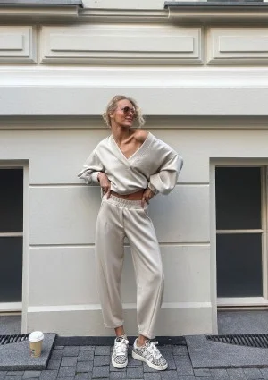 Ollie - Bluza z wiskozą Beige