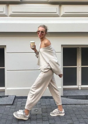 Ollie - Bluza z wiskozą Beige