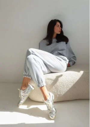 Pure - Spodnie dresowe Grey Melange