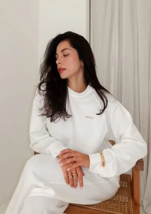 Shanti - Ecru rayon sweatshirt