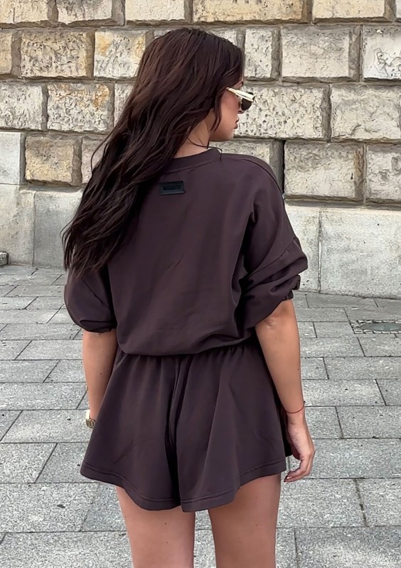 Softie - Cienka bluza z bawełnianej dzianiny Dark Chocolate