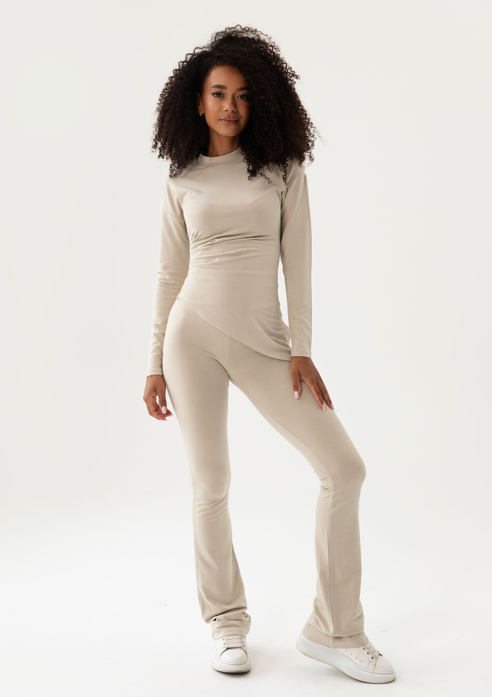 Savo - Beige rayon leggings