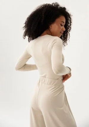 Elle - Beige draped top