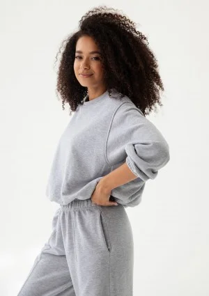 Puff - Melange grey bomb sweatshirt