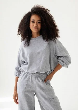 Puff - Melange grey bomb sweatshirt