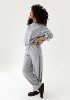 Puff - Spodnie dresowe z przeszyciem Grey Melange