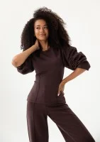 Soya - Brown shaping rayon sweatshirt