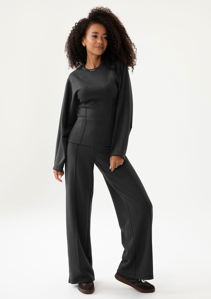 Soya - Black shaping rayon sweatshirt