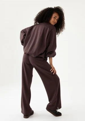 Taro - Spodnie z kantem z dzianiny soft Brown