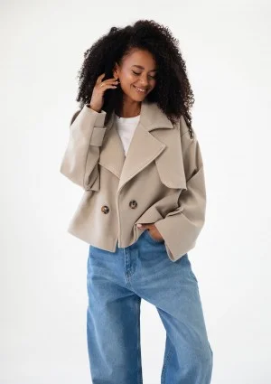 Lumo - Short beige jacket