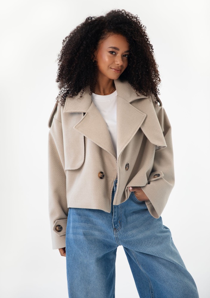 Lumo - Short beige jacket