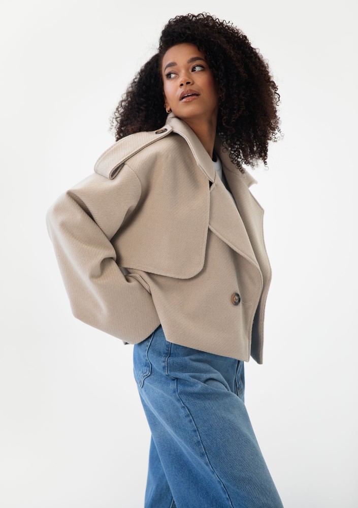 Lumo - Short beige jacket