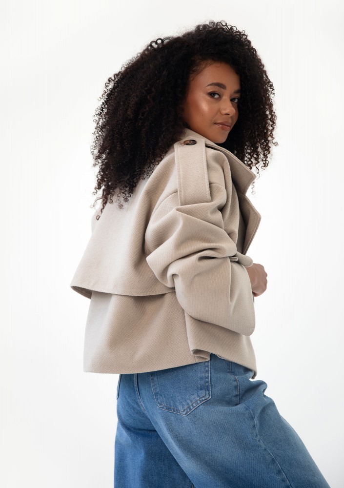 Lumo - Short beige jacket