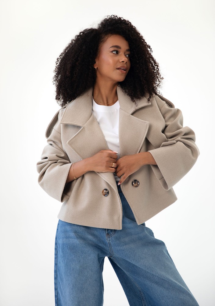 Lumo - Short beige jacket