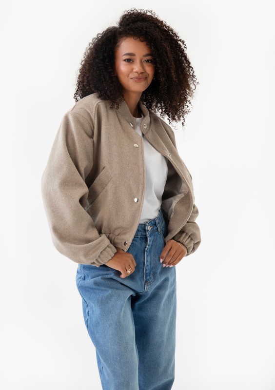 Nube - Beige bomber jacket