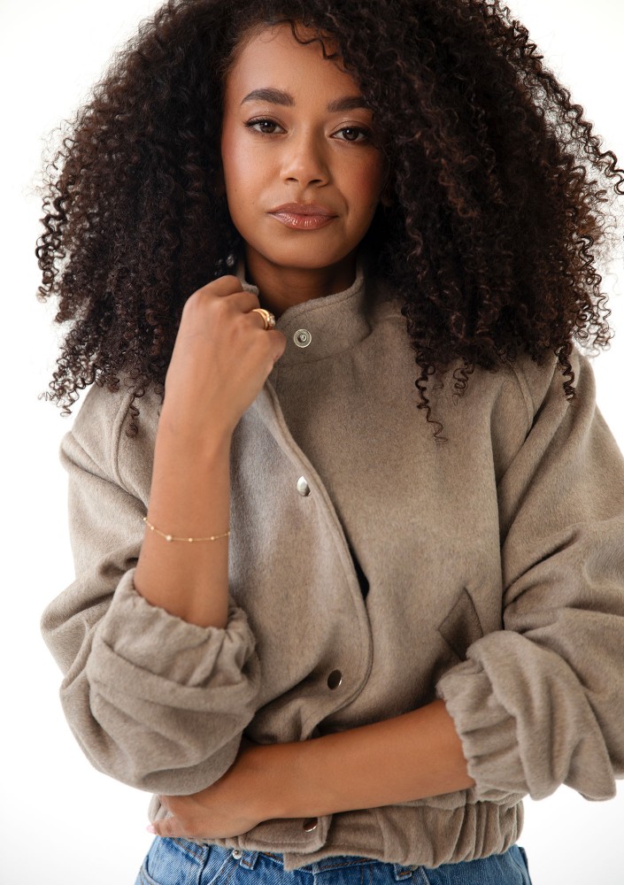 Nube - Beige bomber jacket