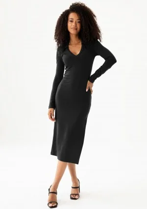 Mirelle - Black fitted midi dress