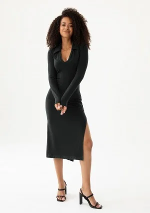 Mirelle - Black fitted midi dress