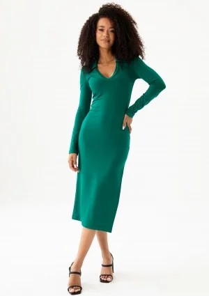Mirelle - Green fitted midi dress