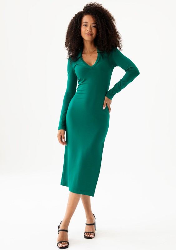 Mirelle - Green fitted midi dress