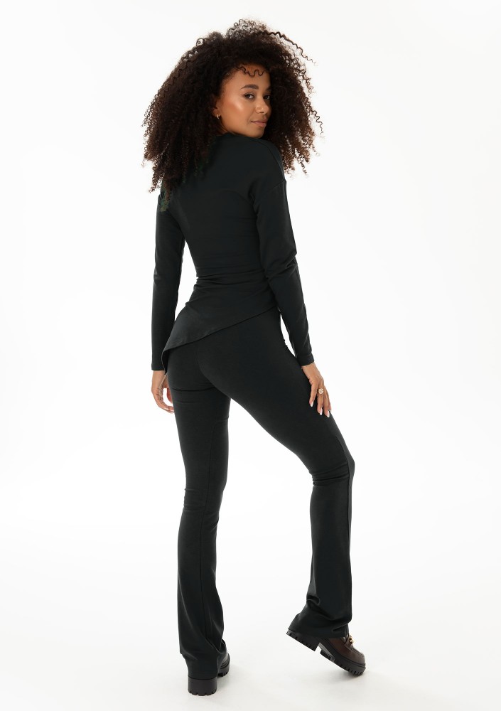 Savo - Black rayon leggings