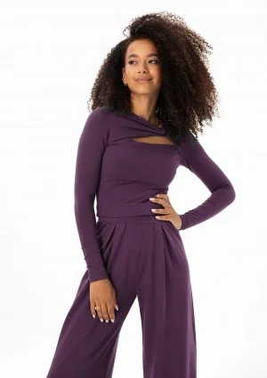 Elle - Claret draped top