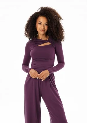 Elle - Claret draped top