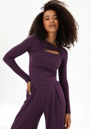 Elle - Claret draped top