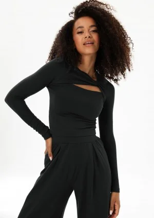 Elle - Black draped top