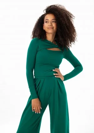 Elle - Green draped top