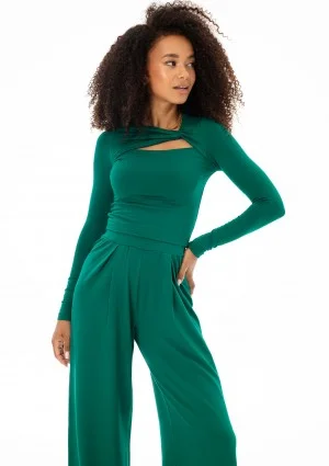 Elle - Green draped top