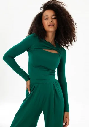 Elle - Green draped top