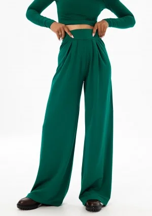 Nova - Green wide rayon trousers
