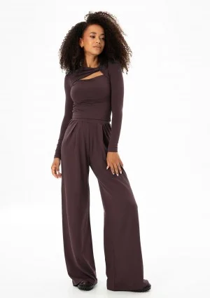 Nova - Brown wide rayon trousers