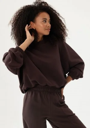 Puff - Bluza z dzianiny typu bombka Dark Chocolate