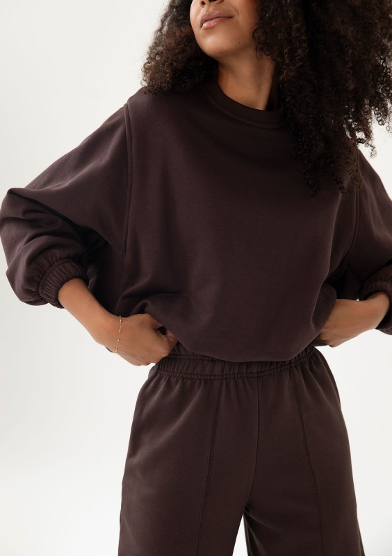 Puff - Dark chocolate brown bomb sweatshirt