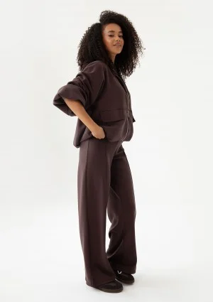 Bumo - Brown rayon bomber sweatshirt