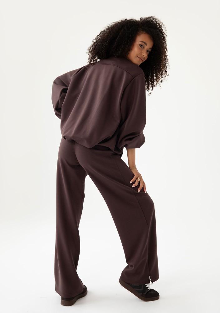 Bumo - Brown rayon bomber sweatshirt