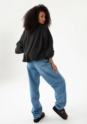 Bumo - Black rayon bomber sweatshirt