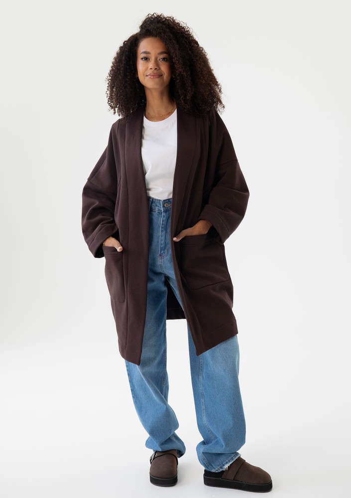 Muva - Dark chocolate kimono cardigan