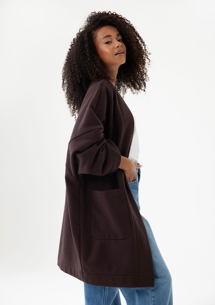 Muva - Dark chocolate kimono cardigan